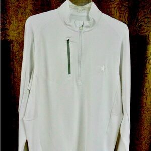 ANTIGUA WHITE LONG SLEEVE NFL DALLAS COWBOYS 1/4 ZIP SHIRT STAR FRONT JERSEY XL